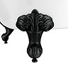 Thames Cast Iron Bath with Matt Black Feet (1700 x 780mm Slipper Flat Rim)