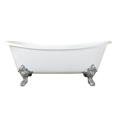 Thames Traditional Cast Iron Double Slipper Bath (1829 x 780mm ) with Feet  Profile Large Image