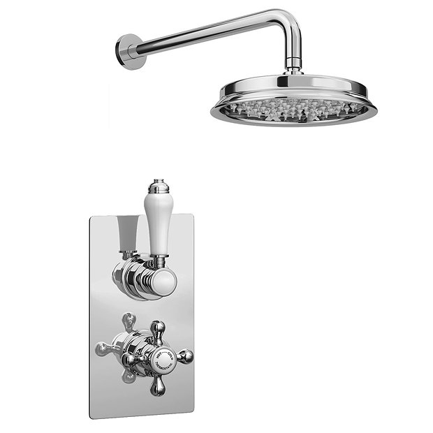 Thames Traditional Shower Package with Concealed Valve + 8" AirTec Head Large Image