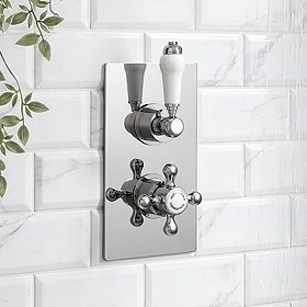 Thames Traditional Twin Concealed Thermostatic Shower Valve