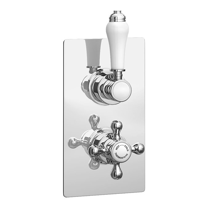 Thames Traditional Twin Concealed Thermostatic Shower Valve Large Image