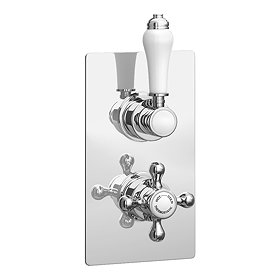 Thames Traditional Twin Concealed Thermostatic Shower Valve Large Image