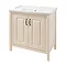Thames Traditional Vanity Unit with Basin - Cream Large Image