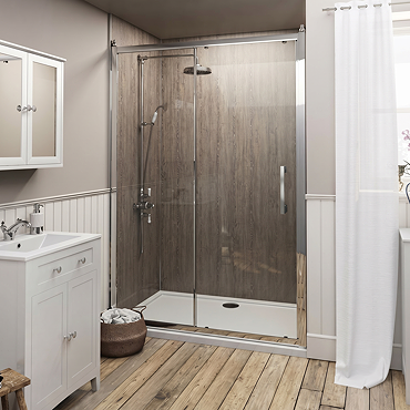 The Bath Co. Camberley 8mm Framed 1000 x 1950mm Sliding Shower Door (Excludes Tray)