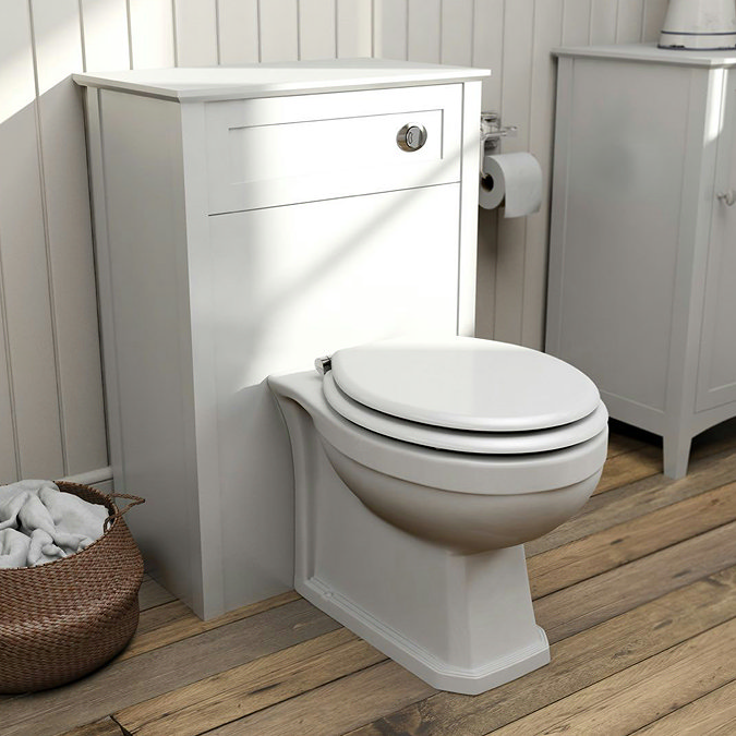 The Bath Co. Camberley 570mm White Back To Wall Toilet Unit