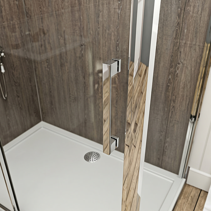 The Bath Co. Camberley 8mm Framed 1200 x 1950mm Sliding Shower Door (Excludes Tray)