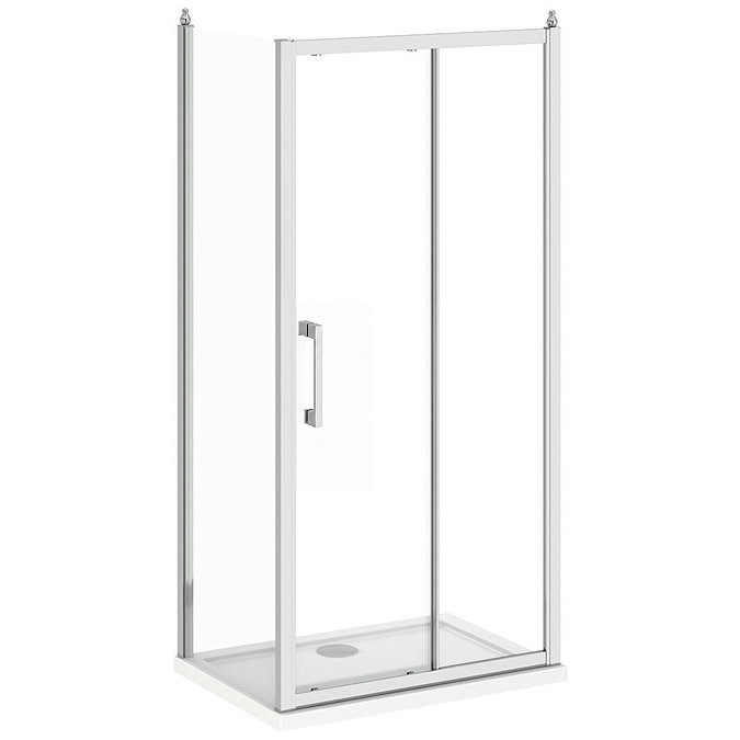 The Bath Co. 1000 x 800mm Camberley 8mm Traditional Sliding Enclosure (Excludes Tray)
