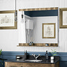 The Bath Co. Dalston 750 x 800mm Rustic Wood Bathroom Mirror with Shelf