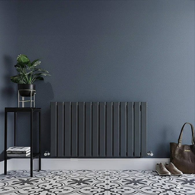 The Heating Co. Bonaire 600 x 912mm Anthracite Single Horizontal Flat Panel Radiator