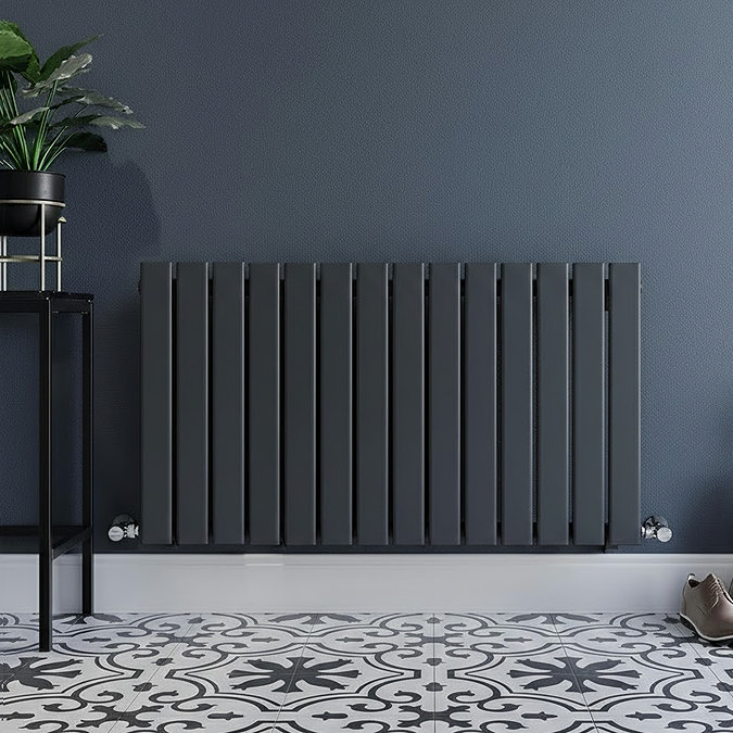 The Heating Co. Bonaire 600 x 912mm Anthracite Single Horizontal Flat Panel Radiator