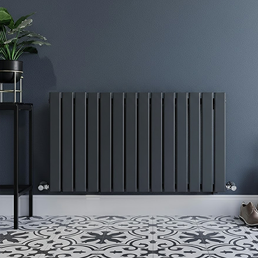 The Heating Co. Bonaire 600 x 912mm Anthracite Single Horizontal Flat Panel Radiator