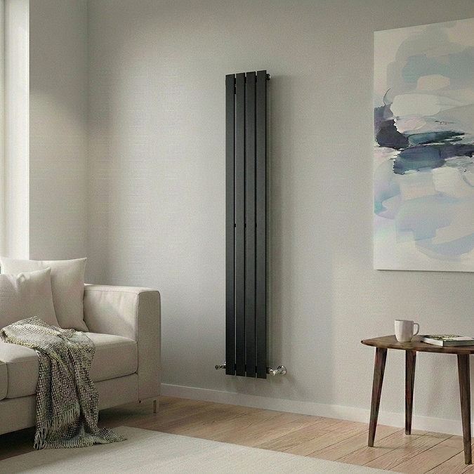 The Heating Co. Modern 1600 x 272mm Vertical Double Flat Panel Anthracite Radiator