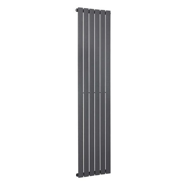 The Heating Co. Modern 1600 x 408mm Vertical Single Flat Panel Anthracite Radiator