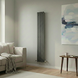 The Heating Co. Modern 1800 x 272mm Vertical Double Flat Panel Anthracite Radiator