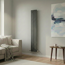 The Heating Co. Modern 1800 x 272mm Vertical Single Flat Panel Anthracite Radiator