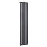 The Heating Co. Modern 1800 x 408mm Vertical Single Flat Panel Anthracite Radiator