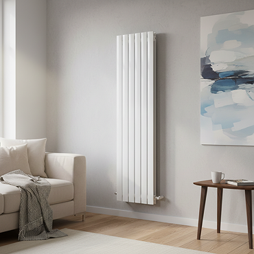 The Heating Co. Modern 1800 x 476mm Vertical Double Flat Panel White Radiator