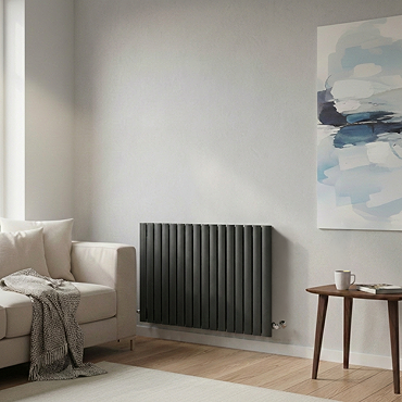 The Heating Co. Modern 600 x 1020mm Horizontal Single Flat Panel Anthracite Radiator