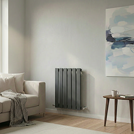 The Heating Co. Modern 600 x 408mm Horizontal Double Flat Panel Anthracite Radiator