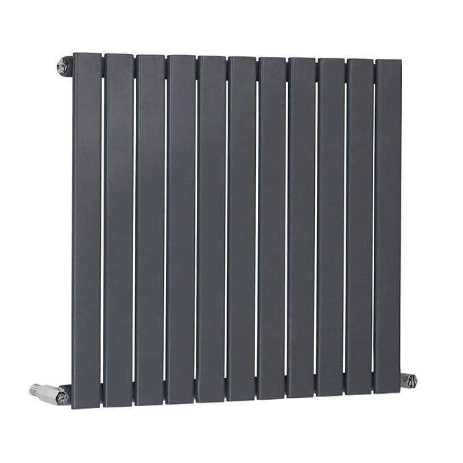 The Heating Co. Modern 600 x 748mm Horizontal Single Flat Panel Anthracite Radiator