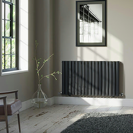 The Heating Co. Salvador 600 x 1000mm Anthracite Grey Double Horizontal Radiator
