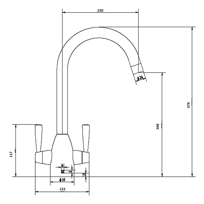 The Tap Factory Black Vibrance Duo Kitchen Mixer Tap