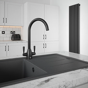 The Tap Factory Black Vibrance Duo Kitchen Mixer Tap