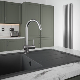 The Tap Factory Brushed Nickel Vibrance Solo Kitchen Mixer Tap