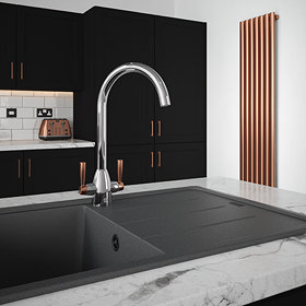 The Tap Factory Vibrance Duo Kitchen Mixer Tap - Chrome & Copper