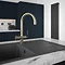 The Tap Factory Milla Brushed Brass/Black 4 in 1 Instant Hot Water Tap Large Image