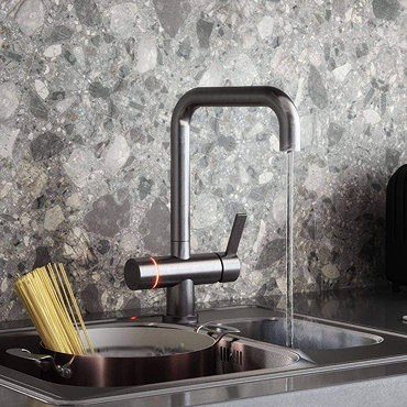 The Tap Factory Xara Brushed Steel 4 in 1 Instant Hot Water Tap  Profile Large Image