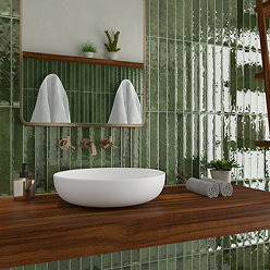 Thorley Green Glazed Wall Tiles 50 x 400mm