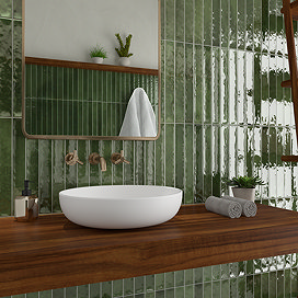 Thorley Green Glazed Wall Tiles 50 x 400mm