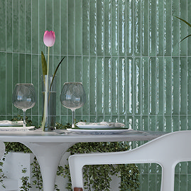 Thorley Sage Glazed Wall Tiles 50 x 400mm