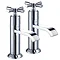 Tiber - Minimal Pair of 1/2" Basin Taps - Chrome - W1311 Large Image