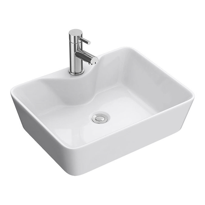 Premier Tide 480 x 370mm Square Ceramic Counter Top Basin - NBV119  In Bathroom Large Image