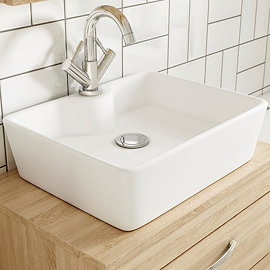 Premier Tide 480 x 370mm Square Ceramic Counter Top Basin - NBV119 Large Image