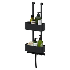 Tiger 2-Store Hanging Shower Rack - Black Large Image