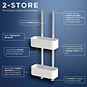 Tiger 2-Store Hanging Shower Rack - White  Profile Large Image