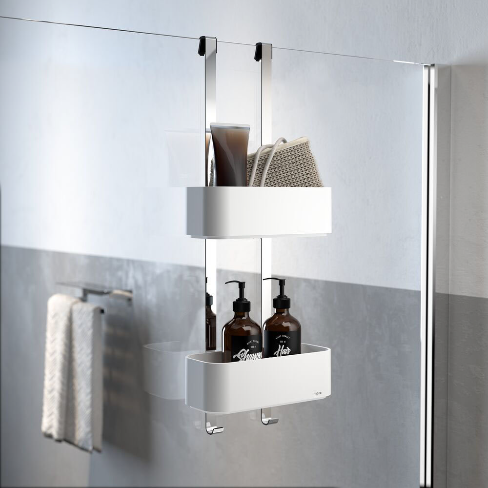 Tiger 2-Store Hanging Shower Rack - White