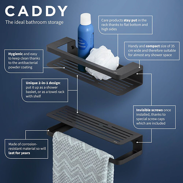 Large Corner Shower Caddy - Antimicrobial Caddy