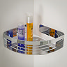 Tiger Caddy Small Corner Shower Basket - Chrome  Standard Large Image