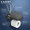 Tiger Caddy Toilet Roll Holder with Shelf - Black  Profile Large Image