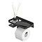 Tiger Caddy Toilet Roll Holder with Shelf - Black  Feature Large Image