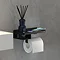 Tiger Caddy Toilet Roll Holder with Shelf - Black  additional Large Image