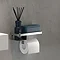 Tiger Caddy Toilet Roll Holder with Shelf - Brushed Stainless Steel  additional Large Image
