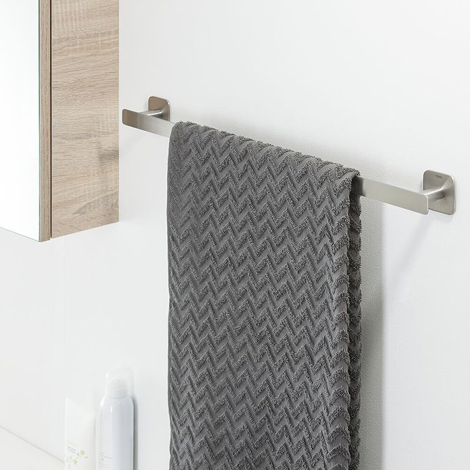 Tiger Colar 600mm Towel Rail - Brushed Stainless Steel Newest Large Image