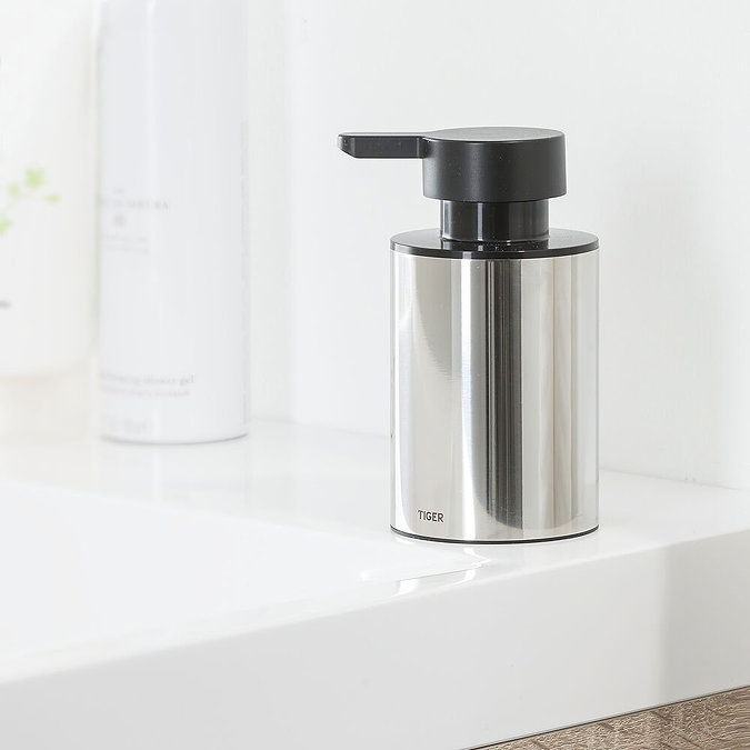 Tiger Colar Freestanding Soap Dispenser - Polished Stainless Steel  Feature Large Image