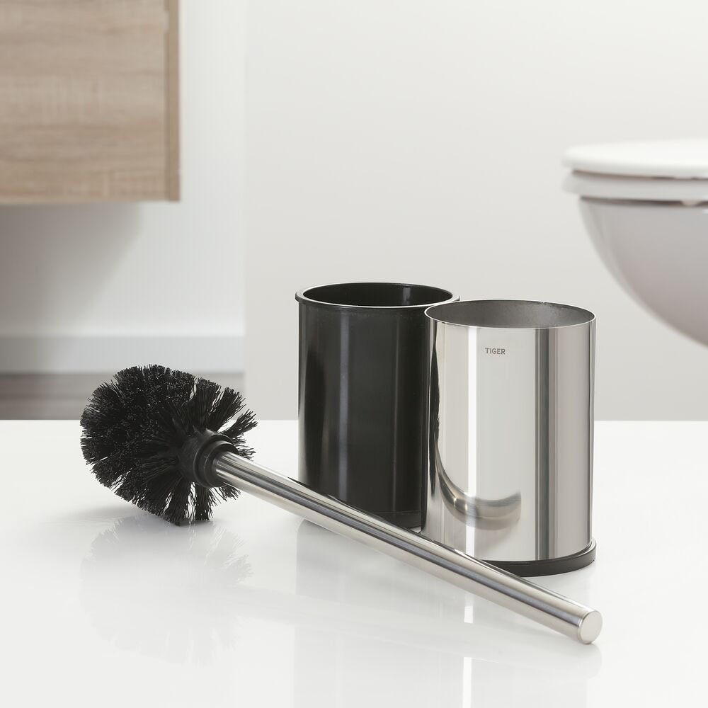 Tiger Colar Freestanding Toilet Brush & Holder - Polished Stainless Steel  additional Large Image
