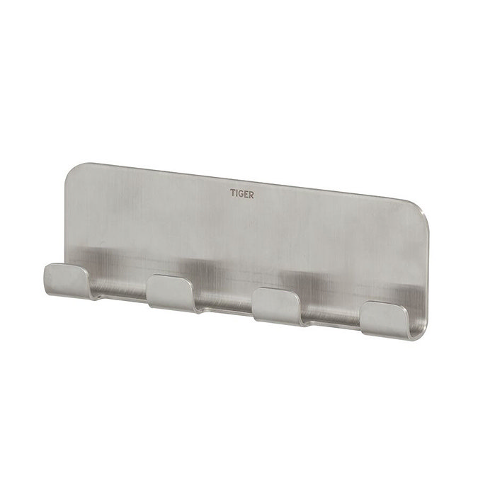 Tiger Colar Multi Towel Hook - Brushed Stainless Steel Large Image